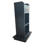 WOOD WELCOME RESERVATION LECTERN STATION WITH DRAWER 40X30X105CM BLACK UNIQUE
