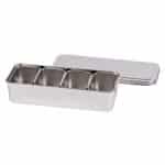 JAPANESE 4 MINI SET WITH LID BOXES 10.5X6.8X5.8CM INOX LT FRANCE - BY ORDER