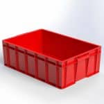 STORAGE SPAIN48 PLASTIC PP BOX CLOSED GRATE 63X43X20CM 48L RED UNIQUE