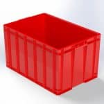 STORAGE SPAIN84 PLASTIC PP BOX CLOSED GRATE 63X43X35CM 84L RED UNIQUE