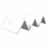 TACO STAND MELAMINE PLASTIC 2-3 HOLDERS 20X10X5CM WHITE UNIQUE