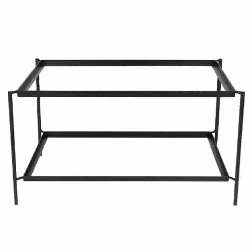 BUF-ESP-AST829.jpg BUFFET METAL STAND BLACK ERGO 2TIER 37X58X32CM ESPIEL - Image 1