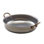BY ORDER SERVING PAN ROUND TWO HANDLES 22X5CM INOX VINTAGE MAT