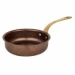 SERVING PAN ROUND ONE HANDLE 15.5X4CM INOX COPPER