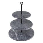 STAND MARBLE 3 TIER BLACK 30X36CM ESPIEL - BY ORDER