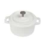 VOLCANO CAST IRON ENAMELED SAUCE POT 10X8CM 25CL WHITE ESPIEL