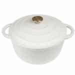 VOLCANO CAST IRON ENAMELED SAUCE POT 28X20CM 6.2L WHITE ESPIEL