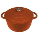 VOLCANO CAST IRON ENAMELED SAUCE POT 28X20CM 6.2L RED CERAMIC ESPIEL