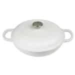 VOLCANO CAST IRON ENAMELED CASSEROLE POT 30X14CM 3.2L WHITE ESPIEL
