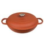 VOLCANO CAST IRON ENAMELED CASSEROLE POT 30X14CM 3.2L RED CERAMIC ESPIEL