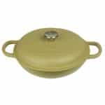 VOLCANO CAST IRON ENAMELED CASSEROLE POT 30X14CM 3.2L GREEN KHAKI ESPIEL