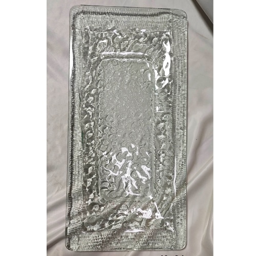 BUF-MOD-TRP-10-502.jpg BUFFET GLASS 10MM TRAY PLATTER RECTANGULAR 50X24CM MODA - Image 1