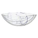 BUFFET GLASS BOWL 25.7X8.3CM MARBLE VEINS COBALT BLUE - BY ORDER