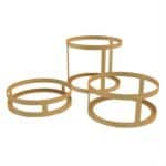 BUFFET SET OF 3 RISERS METAL GOLD - BY ORDER