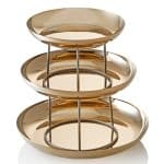 GOURMET TOWER SEA FOOD GOLD ROUND 35-30-25CM INOX WAS GERMANY