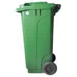 GARBAGE PEDAL BIN 240L PLASTIC GREEN UNIQUE