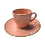 ESSENTIALS PORCELAIN REACTIVE ESPRESSO CUP 9CL SET WITH SAUCER PINK ESPIEL