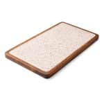 PRESTIGE WOOD MANGO ENAMEL COATING RECTANGULAR 40X25CM WHITE GOLD SPOTS GTSA