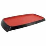 MELAMINE CRIMSON BLACK RED PLATTER 28.8X14.3X3CM NOV