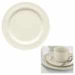 BY ORDER GENERATION DURACREAM DECOR CREMIUM PLATE FLAT ROUND WITH RIM 24CM SCHONWALD GERMANY