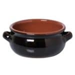 OVEN CERAMIC EARTHWARE ROUND CASSEROLE WITHOUT LID 15X7CM BROWN TABLETOP - BY ORDER