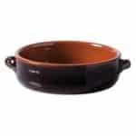 OVEN CERAMIC EARTHWARE ROUND PAN WITH HANDLES 15X4.5CM BROWN TABLETOP - BY ORDER