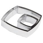 PASTRY RING FRAME SQUARE 20X20X4.5CM INOX PADERNO ITALY - BY ORDER