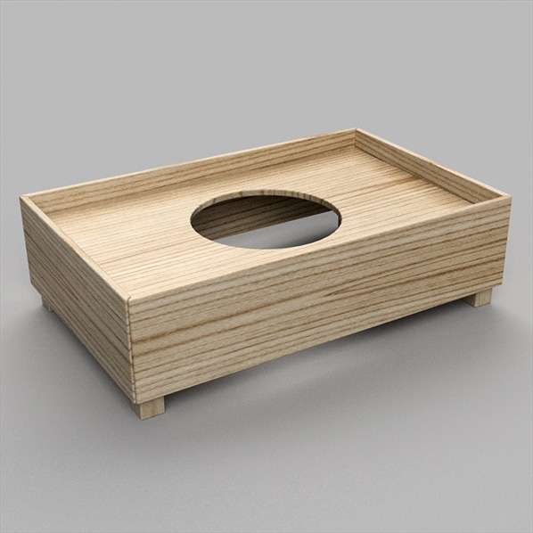 WOOD-UNI-11I.jpg WOOD BASE W/ HOLE FOR INDUCTION HOB - 55 X 35 X 16 CM - UNIQUE - Image 1