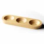 WOOD OAK 3 BOWL 8CM TRAY 11X31X2CM  - UNIQUE