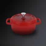 ALUCHEF HIGH ROUND CASSEROLE POT WITH LID 20X8.3CM 2.4L RED