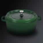 ALUCHEF HIGH ROUND CASSEROLE POT WITH LID 28X12CM 6.8L GREEN