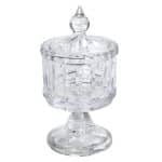 GLASS FOOTED JAR WITH LID 8X13CM ESPIEL - BY ORDER