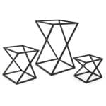 BUFFET RISERS METAL TWIST SET 3 BLACK FOH - BY ORDER