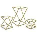 BUFFET RISERS METAL TWIST SET 3 GOLD FOH - BY ORDER