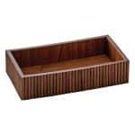 BY ORDER - KORB WOOD BASKET RECTANGULAR WALNUT 21X11X4.5CM PLAYGROUND