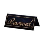 TABLE NUMBER BLACK PG 7X7CM RESERVED NOVATEX