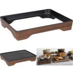 BUFFET MELAMINE BASE STAND STACKABLE RECTANGULAR WOOD 1/2 34.5X27X5.5CM ZICCO APS