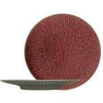 SOUL STONEWARE RED GREY PLATE 25.5CM ESPIEL