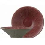 SOUL STONEWARE RED GREY BOWL 25X7CM ESPIEL