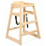 HIGH CHAIR WOOD 50X50X74.5CM NATURAL UNIQUE