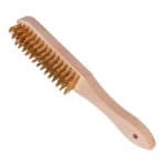 GRILL BRUSH WITH WOOD HANDLE